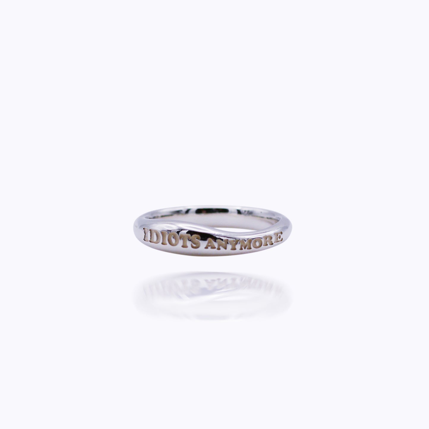 Zweiteiliges Silber Stacking-Set – „Not dealing with idiots anymore“