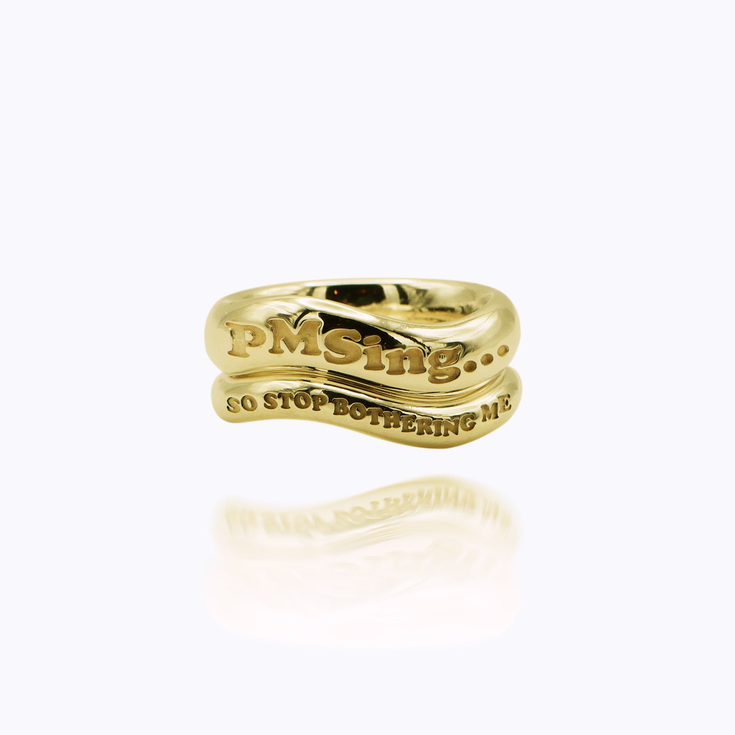 Zweiteiliger Stacking Ring – „PMSing“ Statement Set
