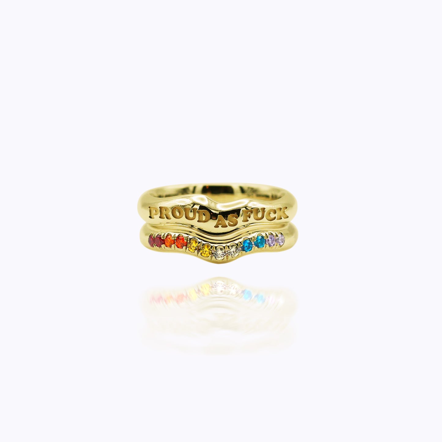 Zweiteiliges Stacking Set – „Proud as Fuck"