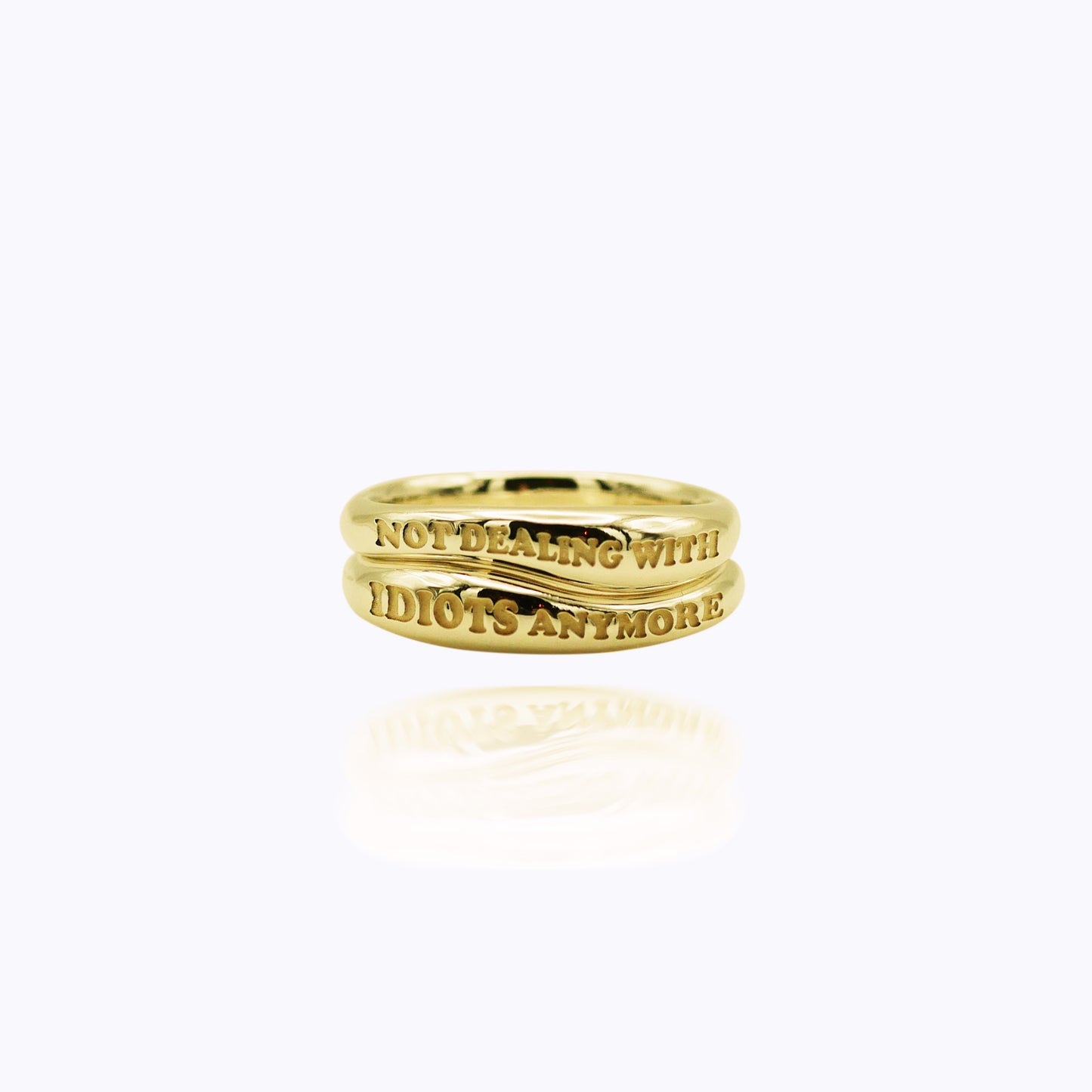 Zweiteiliges Stacking-Set – „Not dealing with idiots anymore“