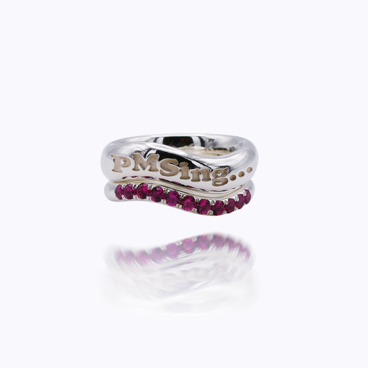 Zweiteiliger Stacking Ring – „PMSing“ Duo
