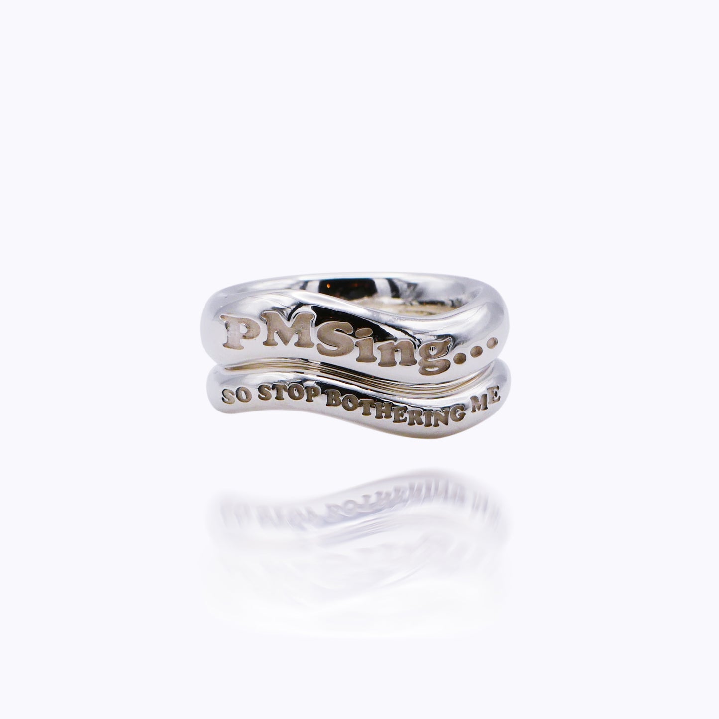 Zweiteiliger Stacking Ring – „PMSing“ Statement Set