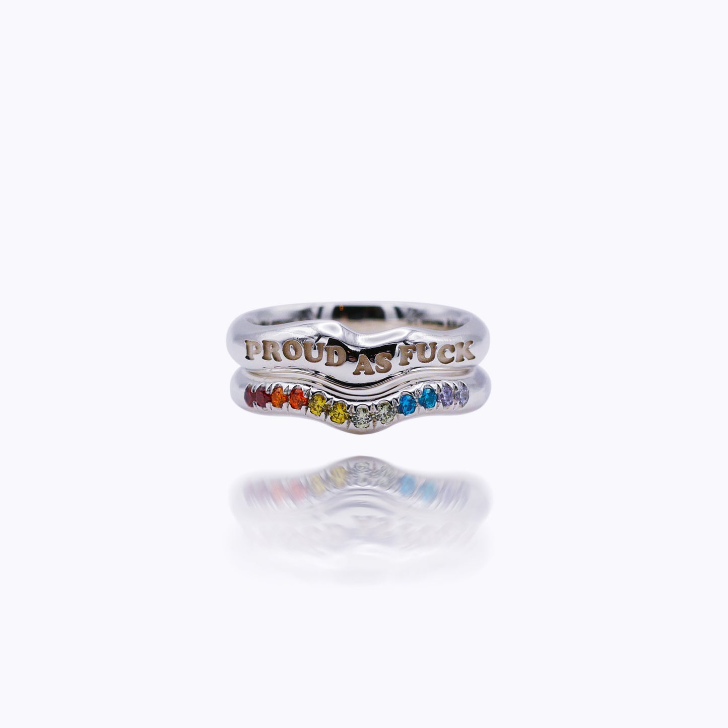 Zweiteiliges Stacking Set – „Proud as Fuck"